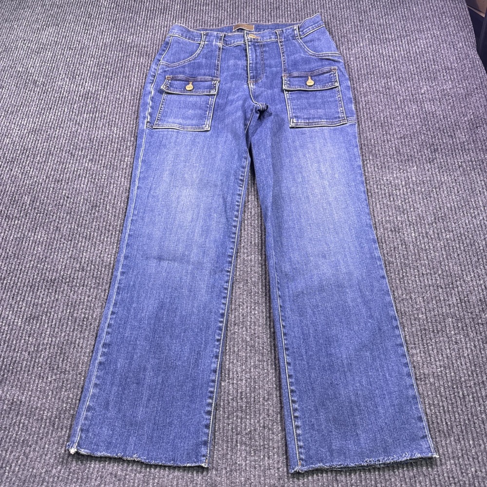 Kut From The Kloth JEAN CARGO  Women 4 Avery Easy Straight Leg   Stretch 28/28